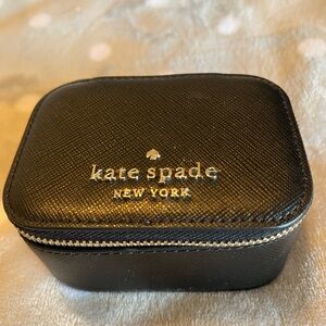 Kate Spade Staci Leather Travel Jewelry Holder in black.